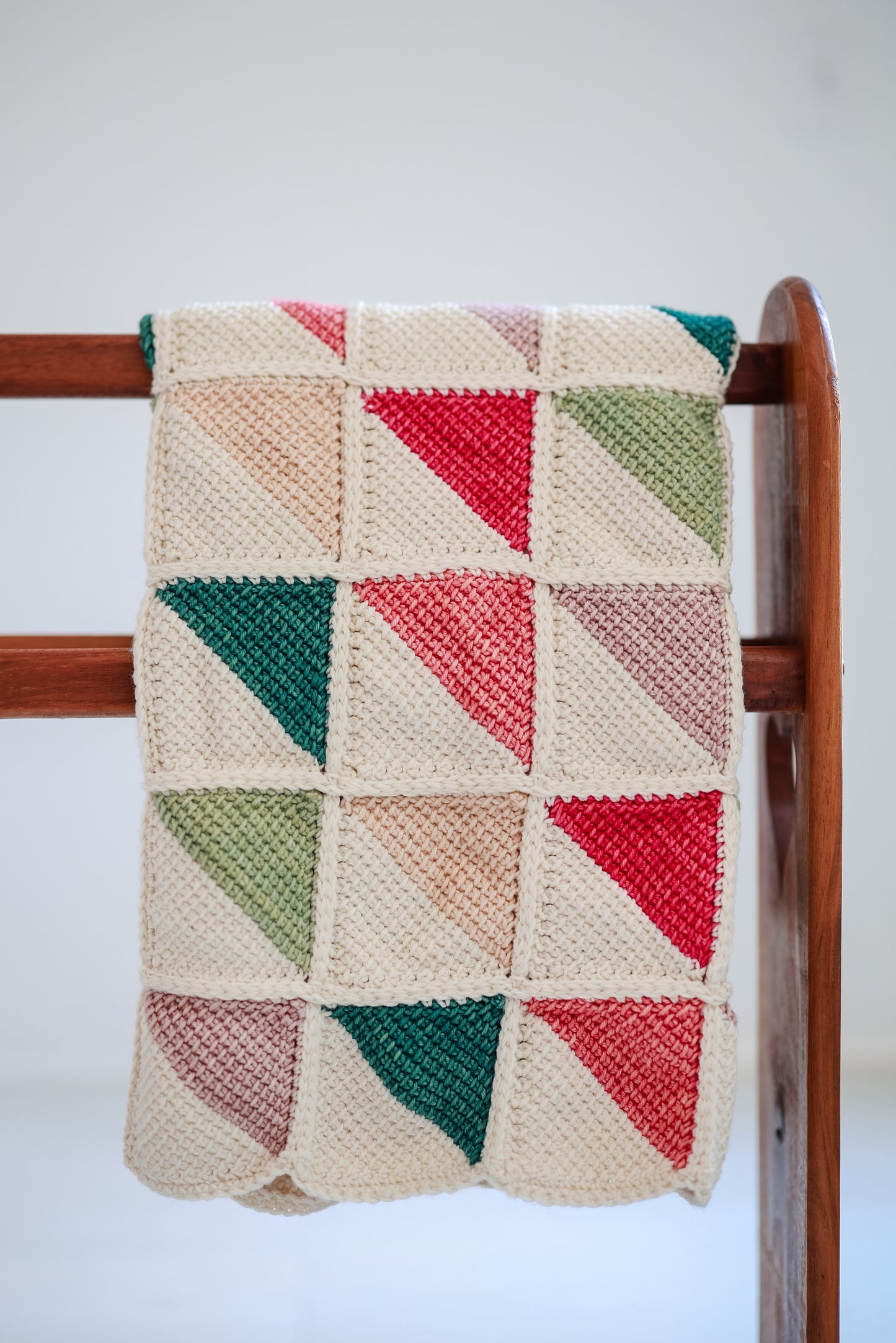 Color Duo Blanket // Tunisian Crochet Pattern PDF