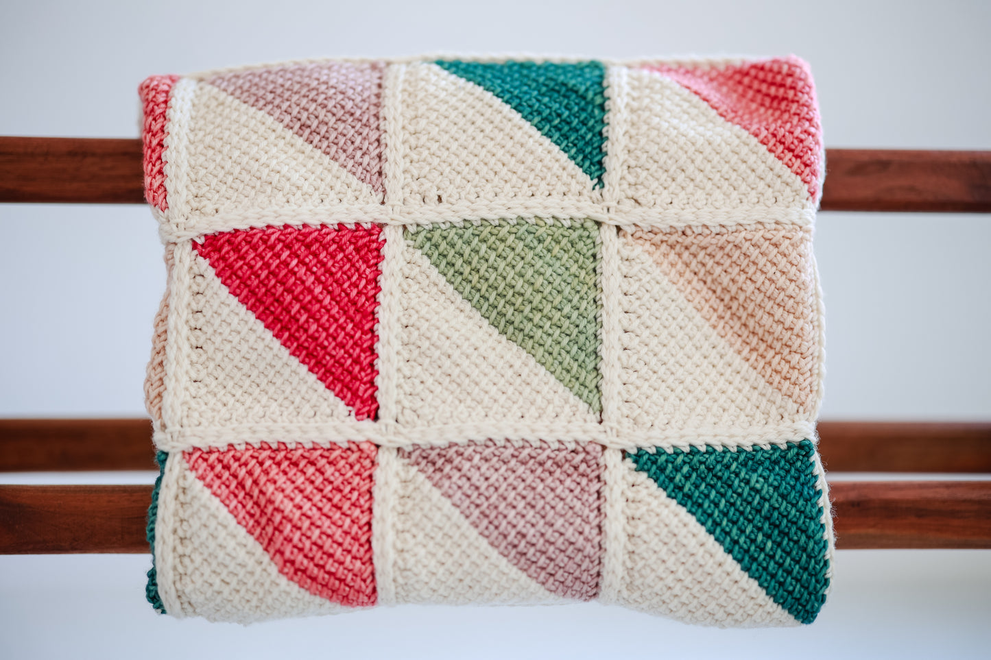 Color Duo Blanket // Tunisian Crochet Pattern PDF