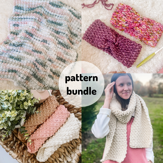 Bare Basics Collection BUNDLE // 4 Crochet Patterns for the Absolute Beginner