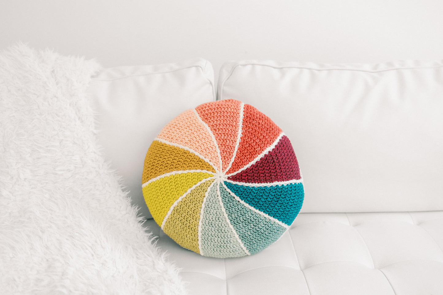 Color Wheel Pillow // Crochet Pattern PDF