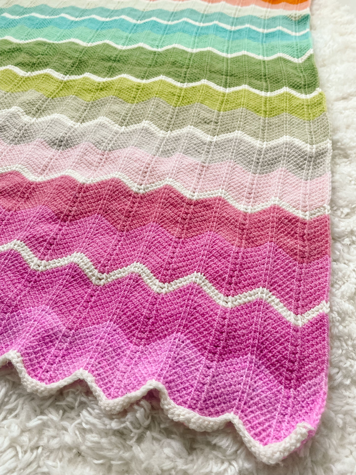 Saltwater Taffy Blanket // Tunisian Crochet Pattern PDF