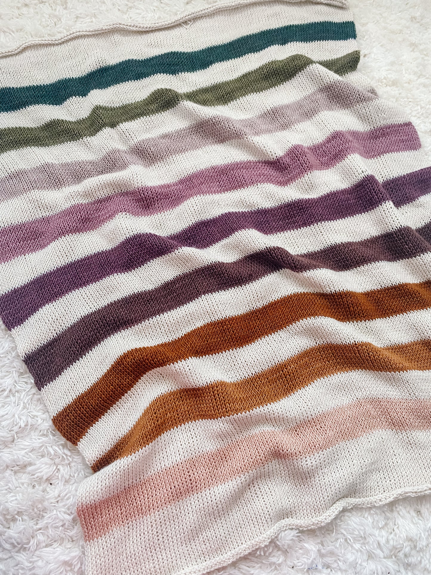 Simple Stripes Blanket // Tunisian Crochet Pattern PDF