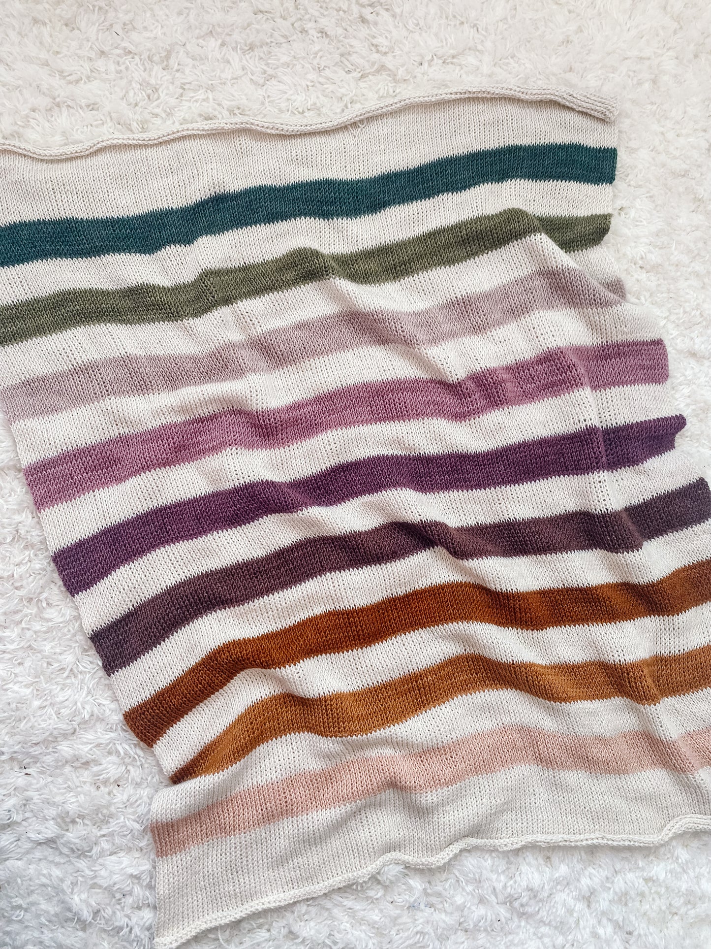Simple Stripes Blanket // Tunisian Crochet Pattern PDF