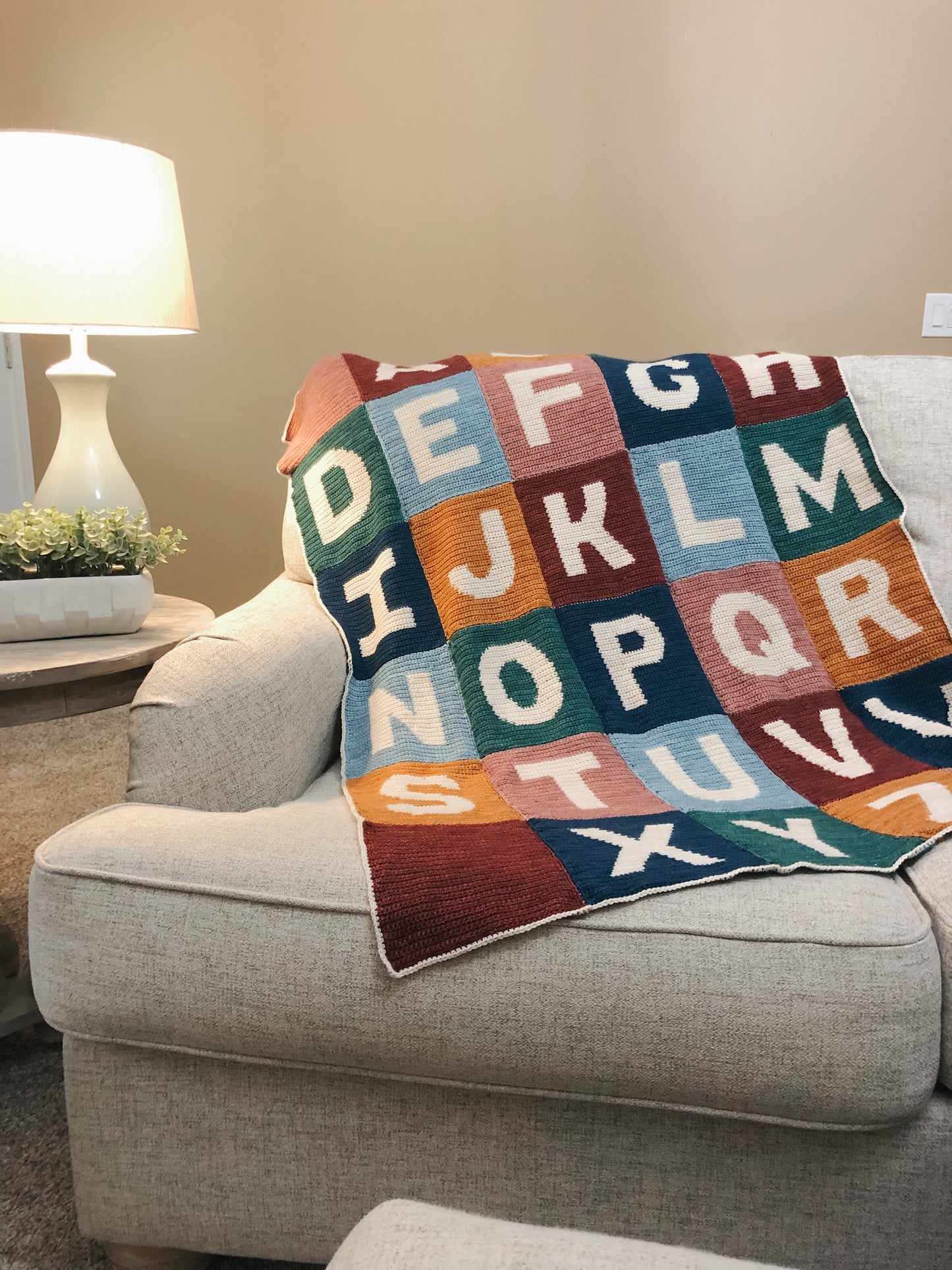 Alphabet Blanket // Crochet Pattern PDF