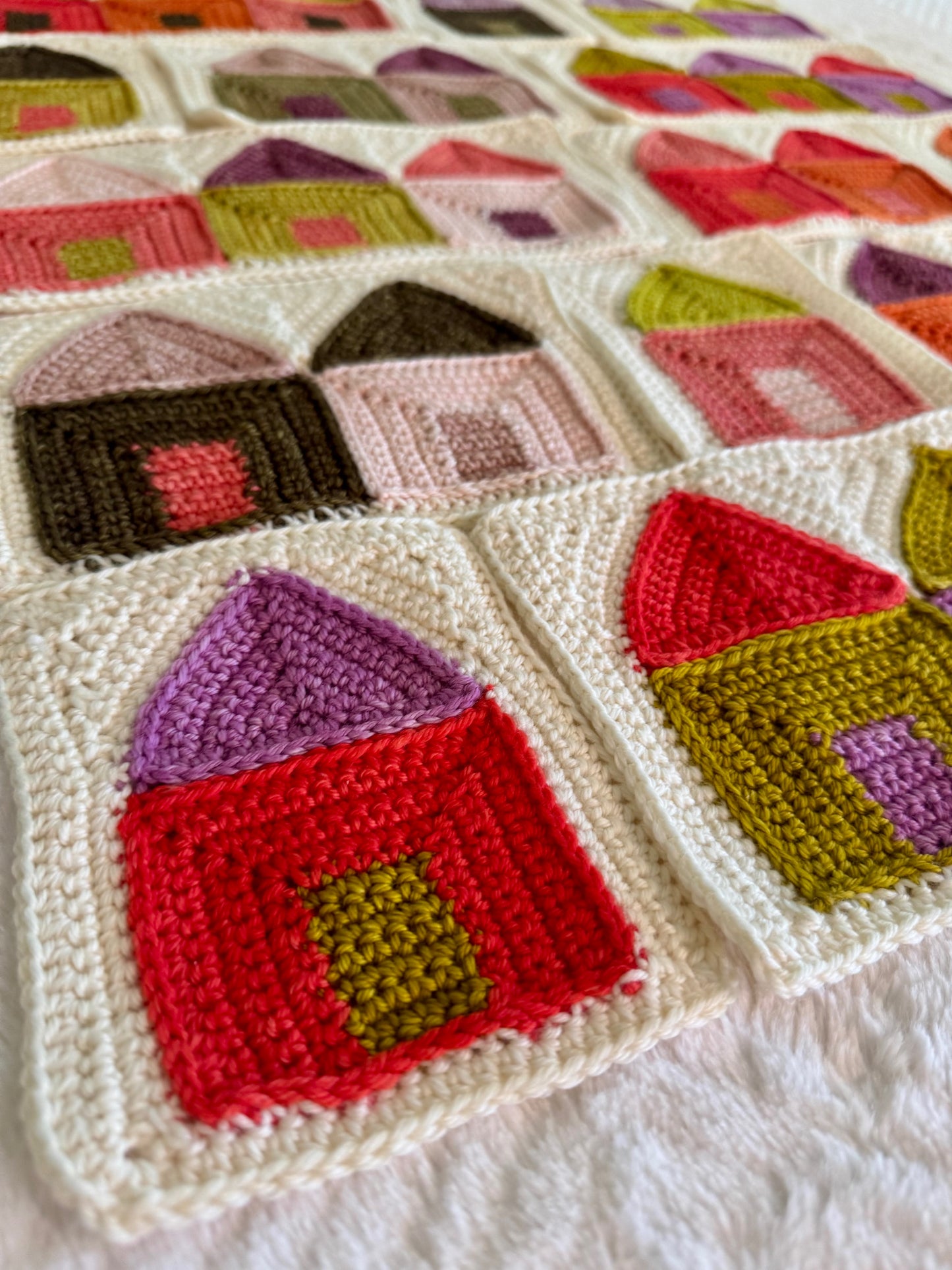 Cozy Cottage Quilt // Crochet Pattern PDF