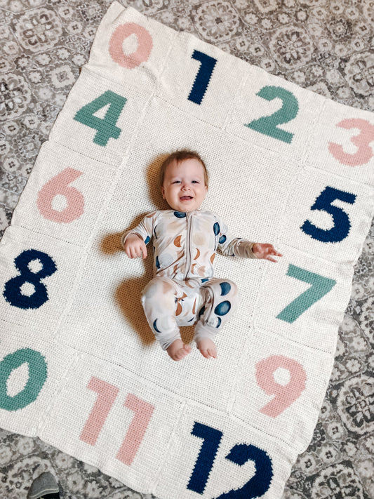 Baby Milestone Blanket // Crochet Pattern PDF