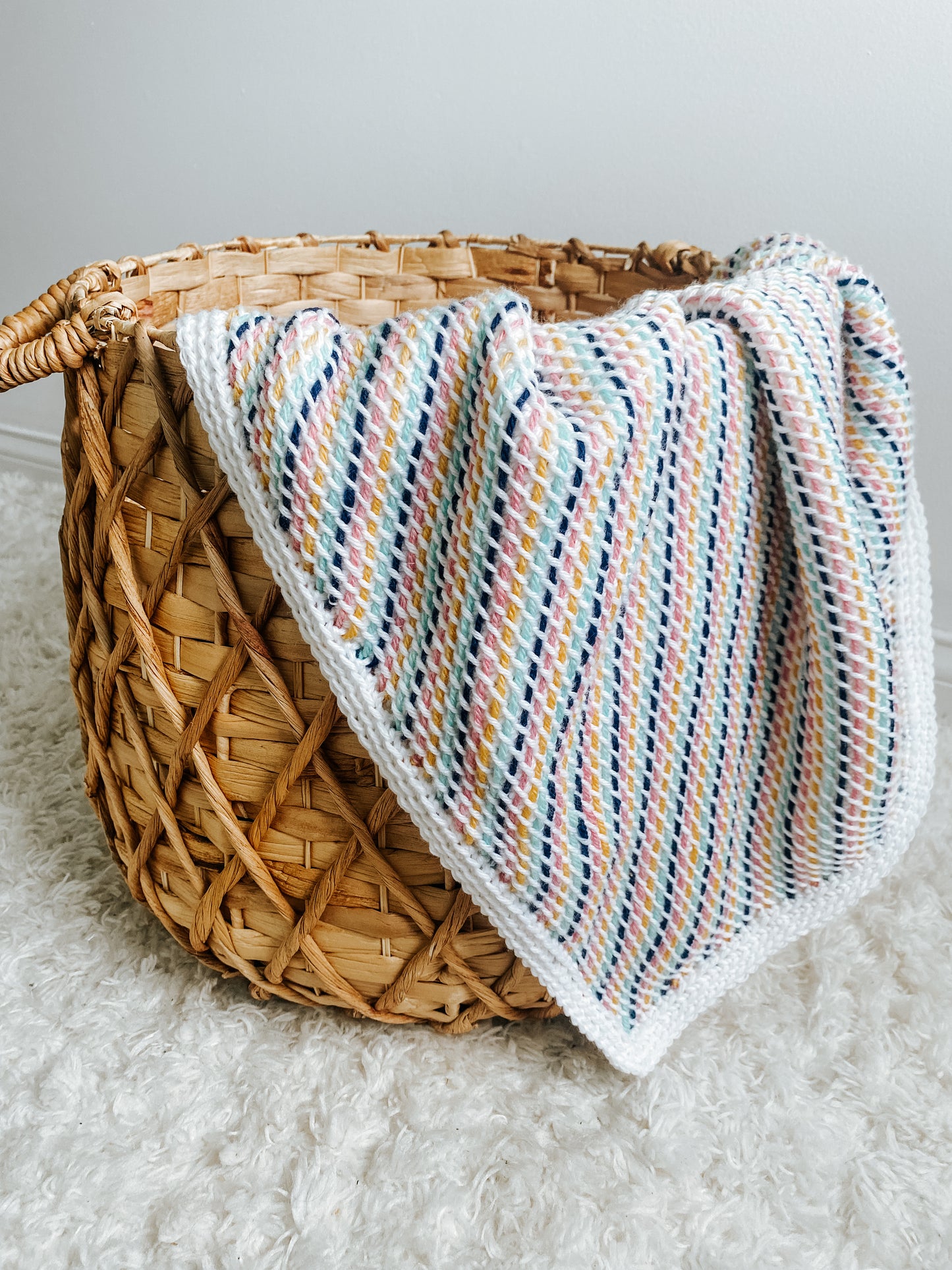 Maypole Ribbon Blanket // Tunisian Crochet Pattern PDF